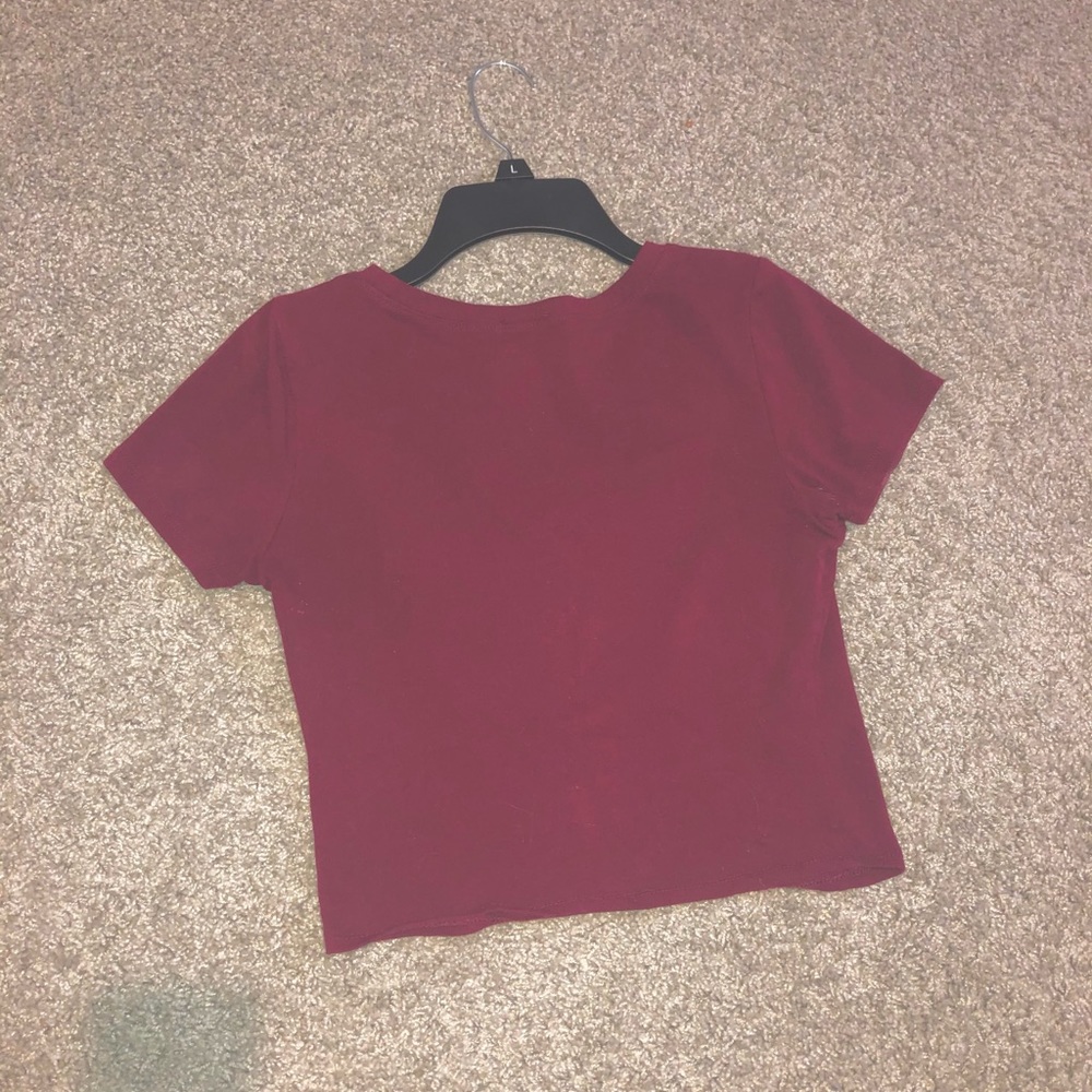 dark pinkish short sleeve tee